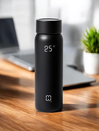 Tervrn  Minimalist Smart Vacuum Insulated Water Bottle with LED Temperature Display - 500ml